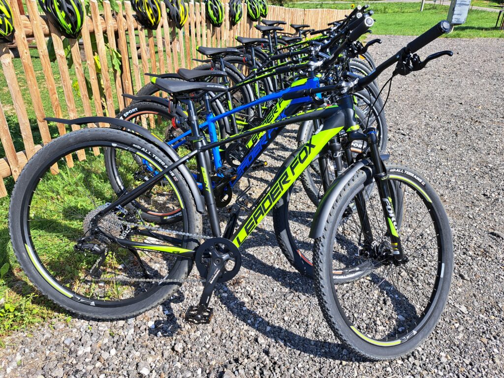 Kola zaparkována před chalupou